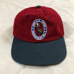 Vintage US Open Golf Hat USGA Member Strapback Red